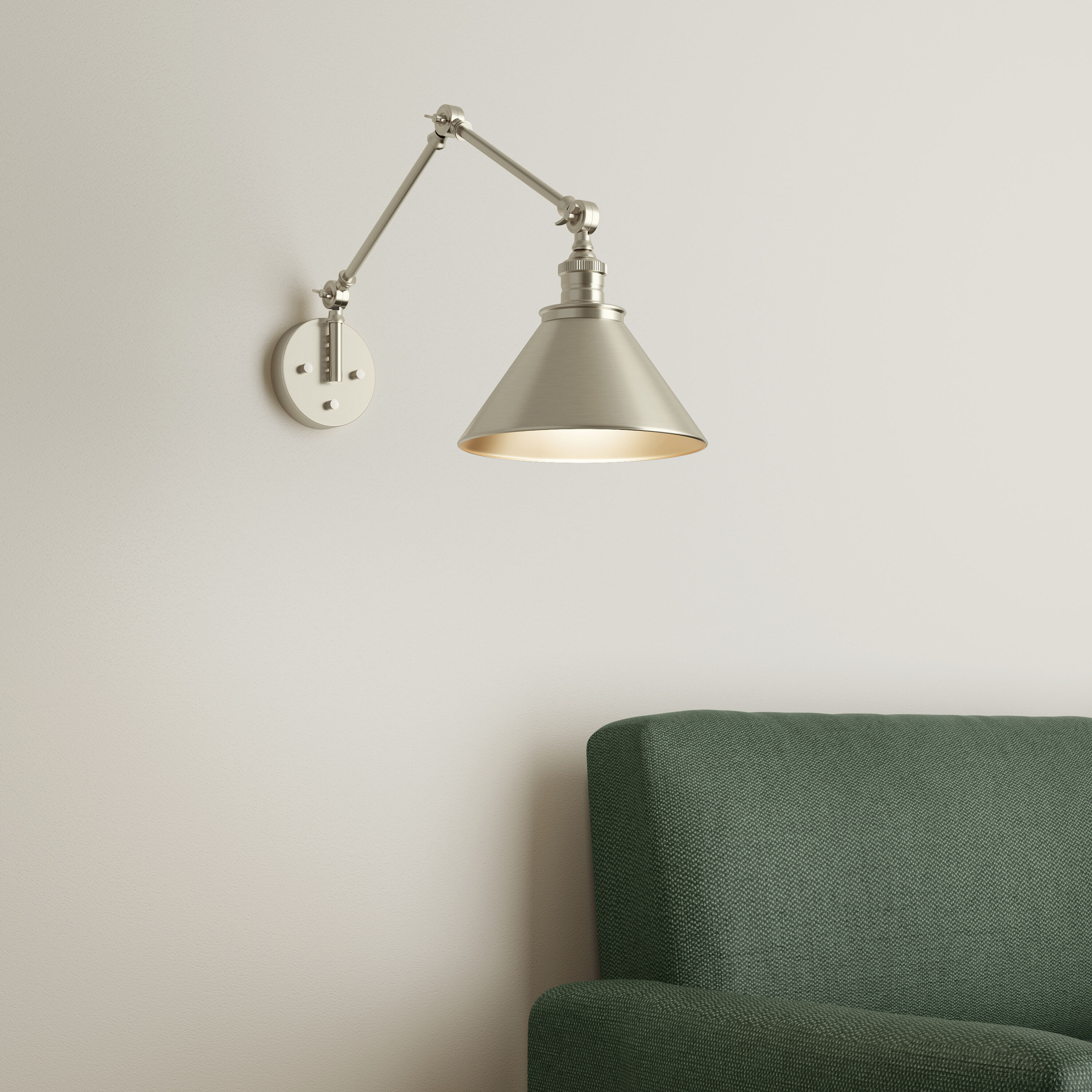 Edward 25.5 inch 60.00 watt Modern Gold Swing Arm Sconce Wall Light